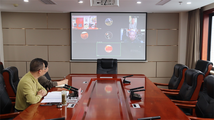 集團公司出席與上海向陽公益基金會、 供銷總社青島公司、國科凱信集團交流合作視頻會